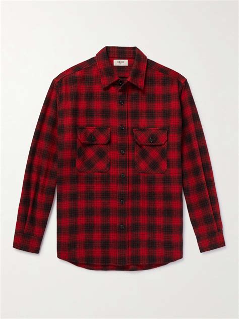 celine red flannel|Celine luxury wool jacket.